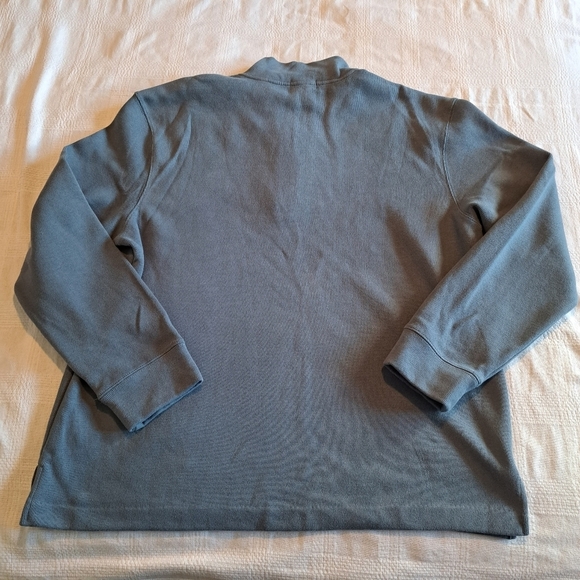 Oliver Perry men's size XL light blue pull over sweatshirt with 1/4 zipper - Picture 4 of 4